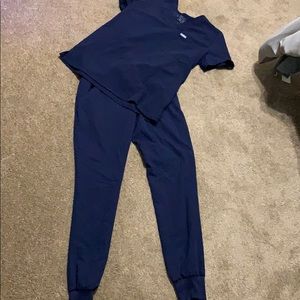 FIGS navy blue xs jogger set